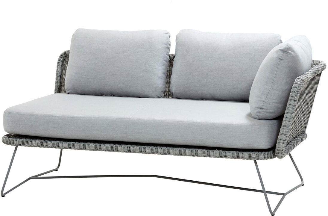 Cane-line - Horizon Modulsofa Outdoor 2-Sitzer links, hellgrau