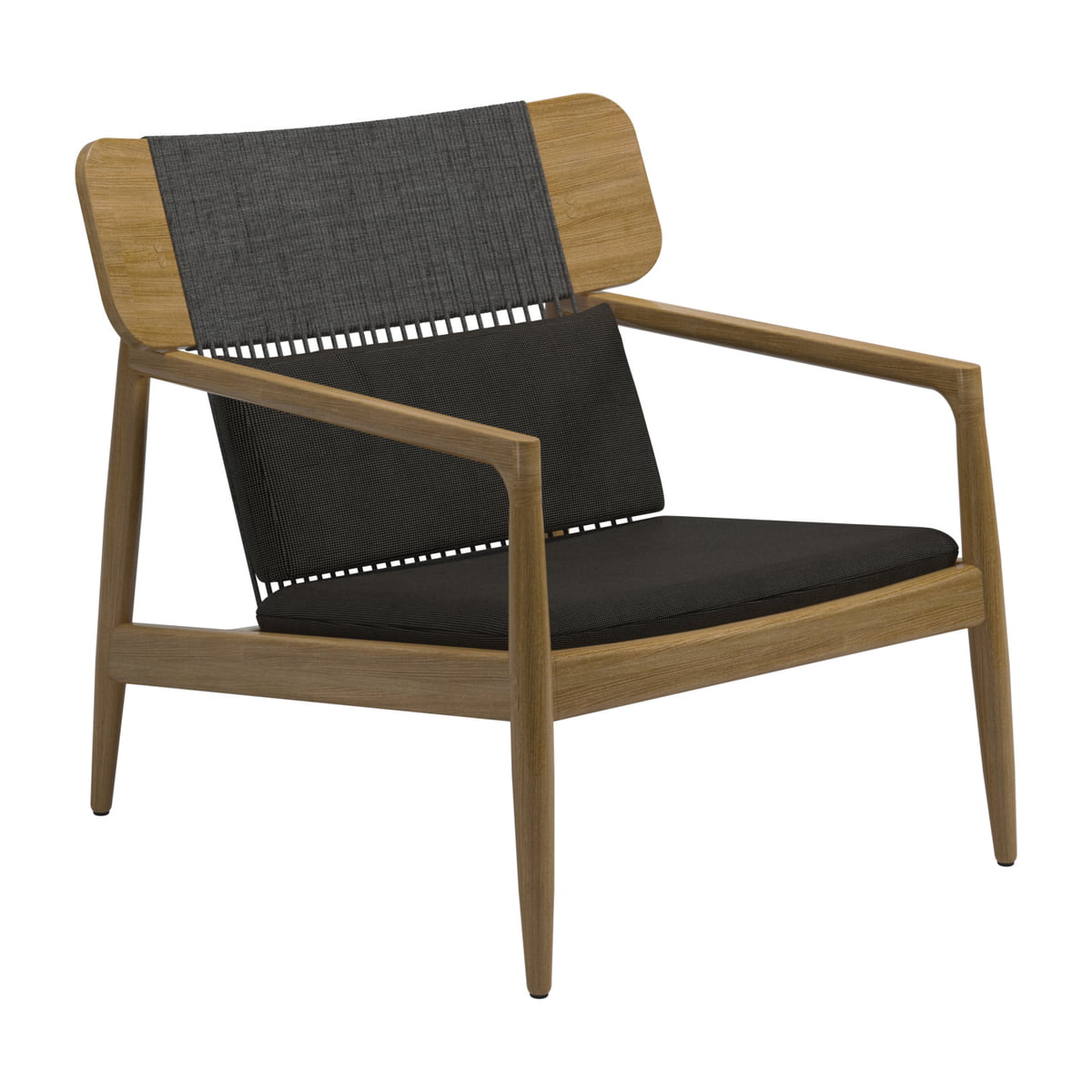 Gloster - Archi Lounge Sessel, Teak / schwarz