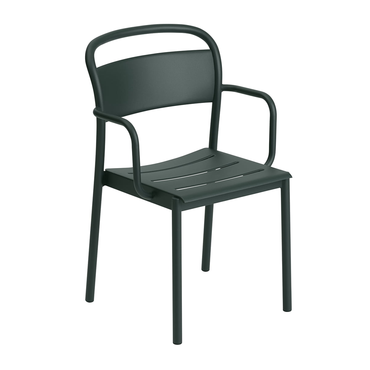 Muuto - Linear Steel Armchair, dunkelgrün