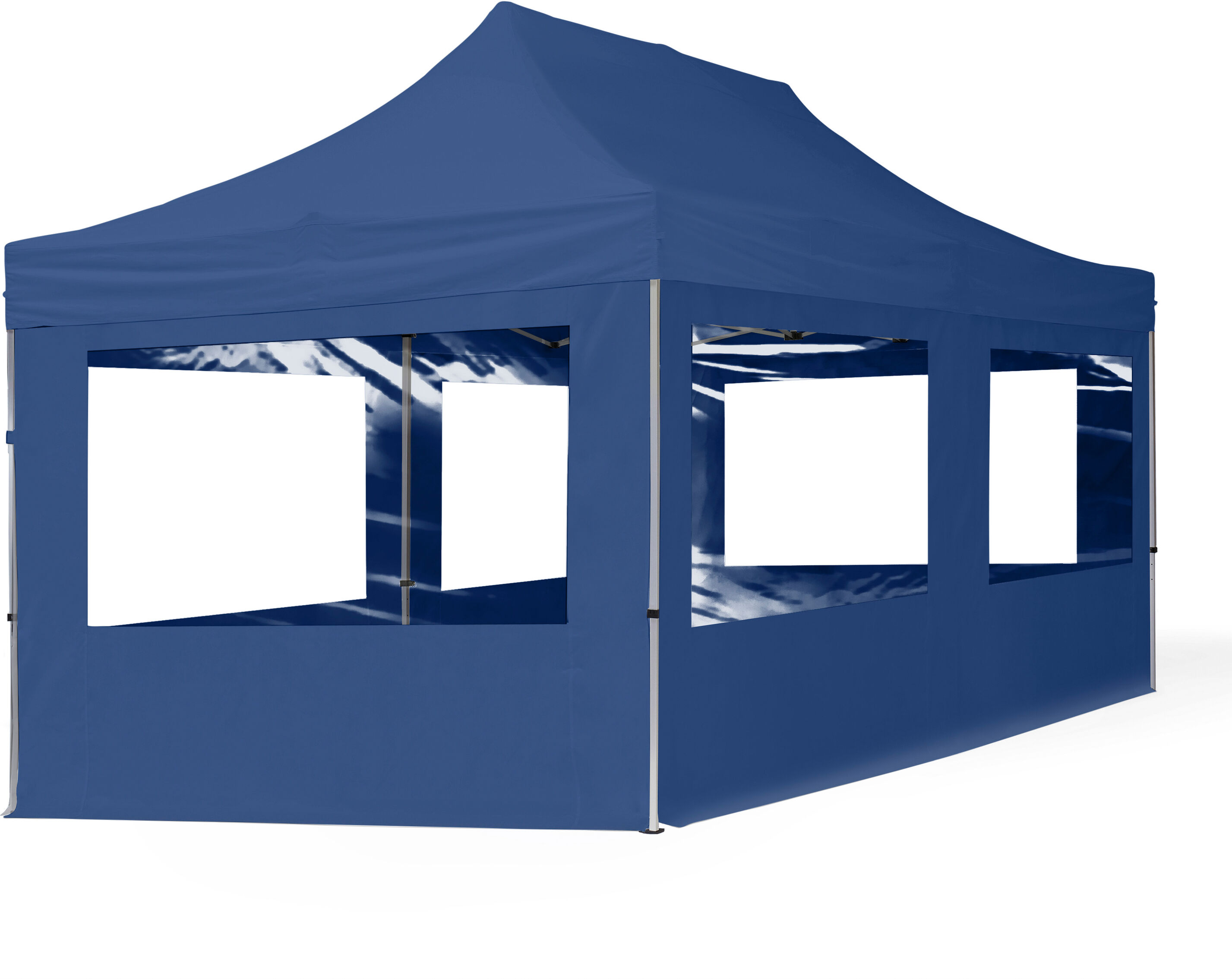 TOOLPORT Faltpavillon 3x6m Hochleistungspolyester 300 g/m² blau wasserdicht Faltzelt, Klappzelt