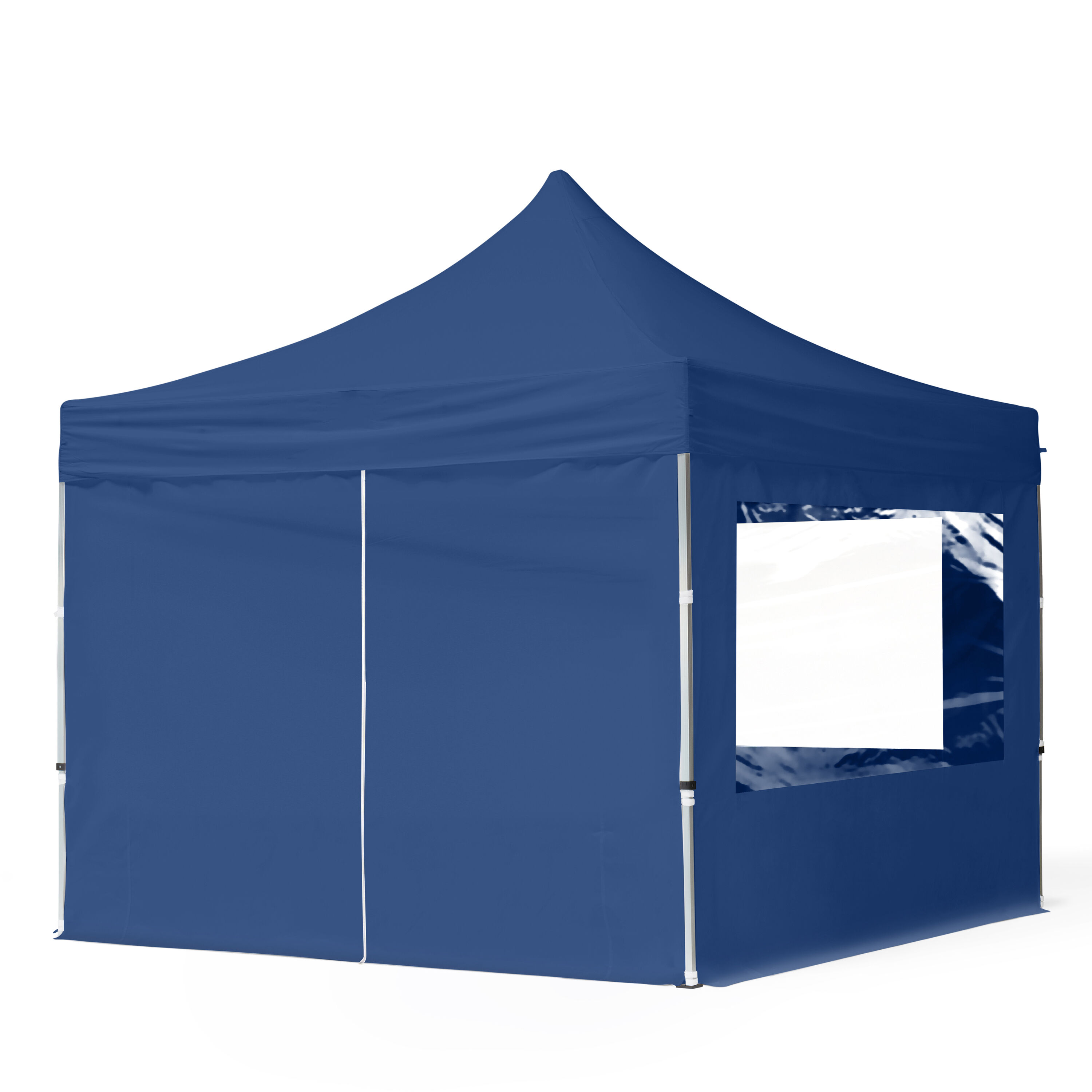 TOOLPORT Faltpavillon 3x3m Hochleistungspolyester 300 g/m² blau wasserdicht Faltzelt, Klappzelt