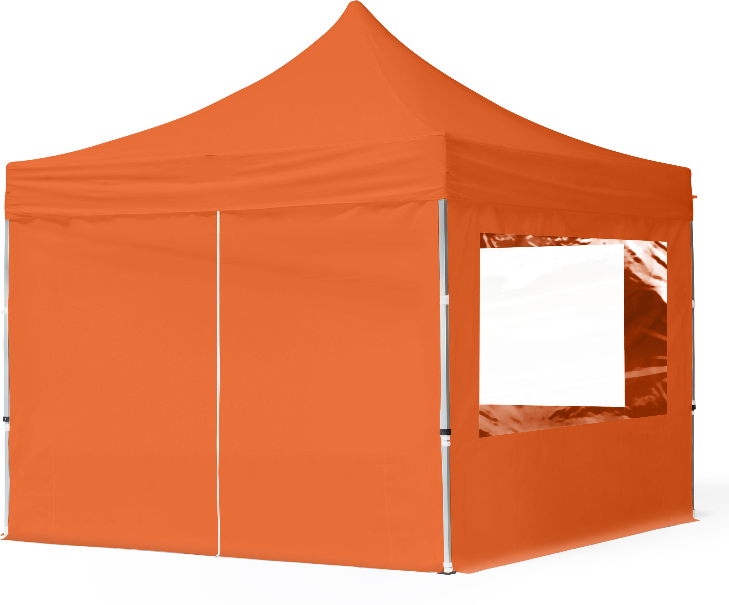 TOOLPORT Faltpavillon 3x3m Hochleistungspolyester 300 g/m² orange wasserdicht Faltzelt, Klappzelt