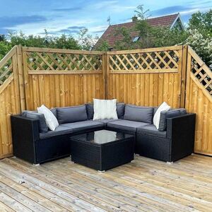 Lounge sæt udendørs møbler   Indbygget opbevaring   Kunstig rattan   Lyfco Olofsbo