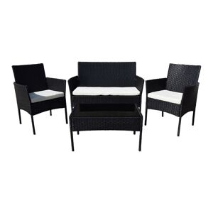 b2m Havemøbelsæt til 4 personer Technorattan sofa med stole og bord