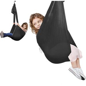 Shoppo Marte Kids Elastic Hammock Indoor Outdoor Swing, Size: 1.5x2.8m (Black)