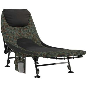 vidaXL fiskestol med justerbare fødder foldbar camouflage