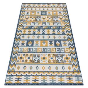 Dywany Luszczów Sisaltæppe SISAL COOPER Aztecki, Etno, Zigzag 22218 ecru / marineblå , 180x270 cm