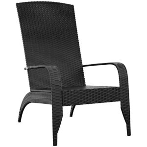 vidaXL Adirondack-havestol polyrattan sort