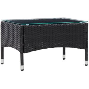 vidaXL sofabord 60x40x36 cm polyrattan sort -  Haveborde