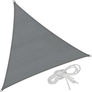 TecTake Solsejl trekantet, grå - 500 x 500 x 500 cm