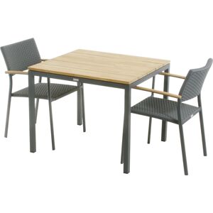 Mandalay Toscana Havebord L.82 Cm + 2 Siena, Antracit