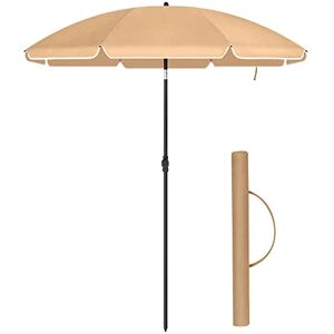 SONGMICS Parasol, Solbeskyttelse, Upf 50+, Taupe, 160 Cm