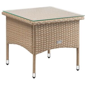 Deuba Sidebord I Polyrattan Grå-Beige 50x50x45cm