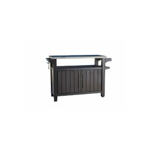 CURVER/KETER KETER GRILLBORD MED RUSTFRI STÅLPLADE UNITY XL 270L ANTRACIT