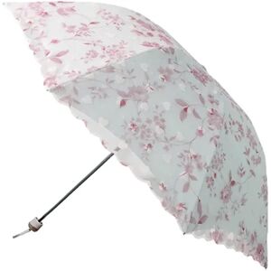 AUGRO Sun Paraply Lace Dobbeltdækket Anti-UV Parasol Paraply (Pink)