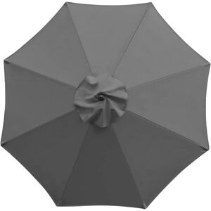 Betræk til parasol, 8 ribben, 3 M, Vandtæt, Anti-uv, Erstatningsstof grå Diameter 3,0m*8