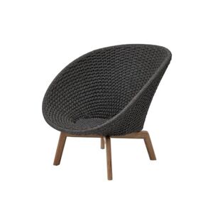 Cane-line Outdoor Peacock Loungestol SH: 34 cm - Teak / Dark Grey