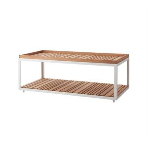 Cane-line Outdoor Level Sofabord 122x62 cm - White/Teak