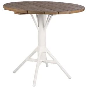 Sika Design Sika-Design Nicole Cafébord Ø: 80 cm - White Aluminium/Teak