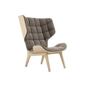 NORR11 Mammoth Chair Velvet SH: 35,5 cm - Natural Oak/Velvet Taupe 710