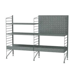 String Furniture Outdoor Reol K 120x89 cm - Galvaniseret