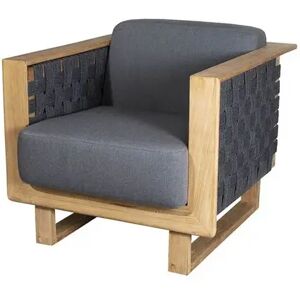 Cane-line Outdoor Angle Loungestol inkl. Hynder SH: 45 cm - Teak/Grey