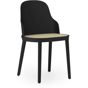 Normann Copenhagen Allez Chair PP Outdoor SH: 45,5 cm - Black / Molded Wicker Seat