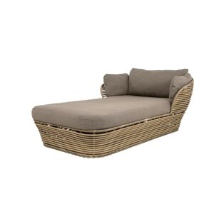 Cane-line Outdoor Basket Daybed Inkl. AirTouch Hyndesæt L: 203 cm - Taupe/Natural Weave