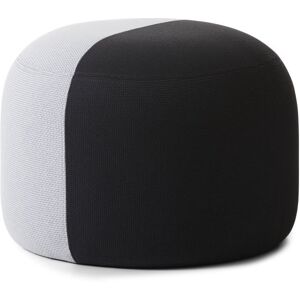 Warm Nordic Dainty Pouf Ø: 55 cm - Soft Grey/Coral Black