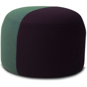 Warm Nordic Dainty Pouf Ø: 55 cm - Bordeaux/Hunter Green