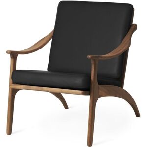 Warm Nordic Lean Back Lounge Chair SH: 41 cm - Teak/Black