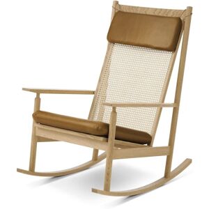 Warm Nordic Swing Rocking Chair H: 103 cm - Oak/Cognac