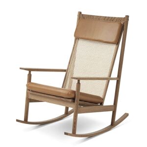 Warm Nordic Swing Rocking Chair H: 103 cm - Teak/Camel