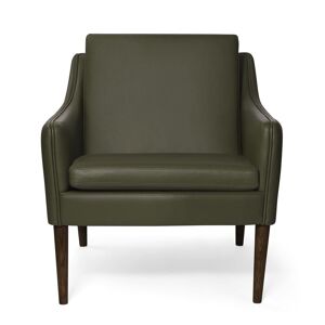 Warm Nordic Mr. Olsen Lounge Chair SH: 46 cm - Walnut/Pickle Green