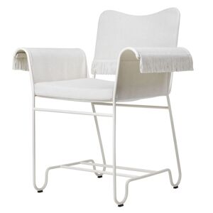 Gubi Tropique Dining Chair W. Fringes SH: 45 - White/Limonta 06