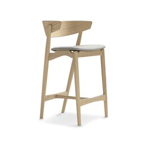 Sibast Furniture No 7 Bar Stool SH: 65 cm - Soap Oak / Remix 123 Light Grey
