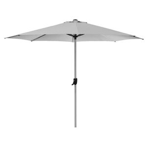 Cane-line Outdoor Sunshade Parasol M/Krank Ø: 300 cm - Light Grey M/Grow Parasolfod M/Hjul Inkl Planteboks 50 x 50 cm - Lava Grey