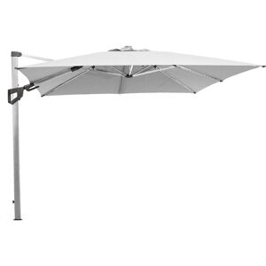 Cane-line Outdoor Hyde Luxe Hanging Parasol 300x400 cm - Dusty White inkl. Hyde Luxe Parasolfod Flise 50x50 cm 4 stk. - Grå Beton