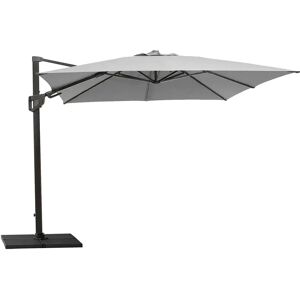 Cane-line Outdoor Hyde Luxe Hanging Parasol 300x400 cm - Light Grey inkl. Hyde Luxe Parasolfod Flise 50x50 cm 4 stk. - Grå Beton