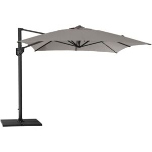 Cane-line Outdoor Hyde Luxe Hanging Parasol 300x400 cm - Taupe inkl. Hyde Luxe Parasolfod Flise 50x50 cm 4 stk. - Grå Beton