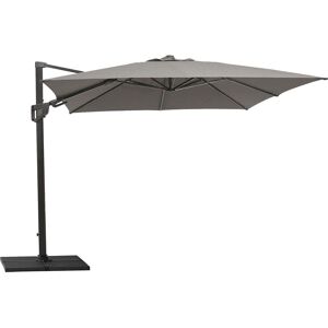 Cane-line Outdoor Hyde Luxe Tilt Parasol 300x300 cm - Taupe inkl. Hyde Luxe Parasolfod Flise 50x50 cm 4 stk. - Grå Beton