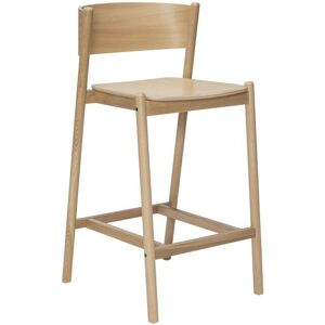 Hübsch Oblique Bar Stool H: 103 cm - Natural