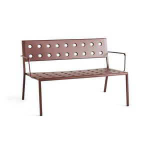 Hay Balcony Lounge Bench W. Arm L: 121,5 cm - Iron Red