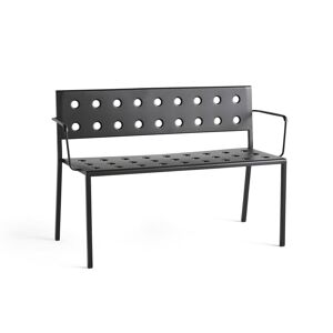 HAY Balcony Dining Bench W. Arm L: 121 cm - Anthracite