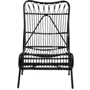 Nordal Kurvestol H: 95 cm - Flettet Polyrattan/Sort