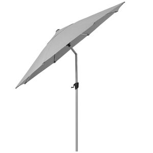 Cane-line Outdoor Sunshade Parasol M/Tilt Ø: 300 cm - Light Grey M/Grow Parasolfod M/Hjul Inkl Planteboks 50 x 50 cm - Lava Grey