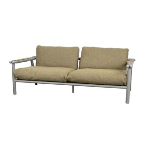 Cane-line Outdoor Sticks 2-Seater Sofa B: 194 cm - Taupe/Turmeric Yellow