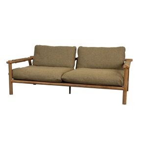 Cane-line Outdoor Sticks 2-Seater Sofa B: 194 cm - Teak/Turmeric Yellow