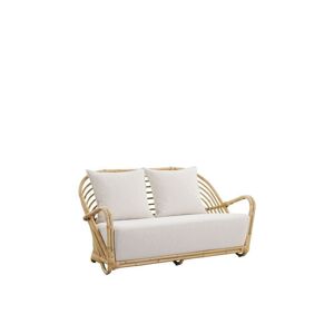 Sika Design Charlottenborg Exterior 2-Pers. Sofa B: 136 cm - Natur Alu-Rattan/Tempotest White