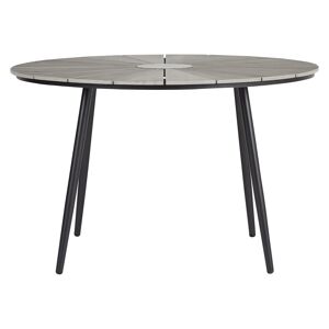 Dance havebord Ø120 cm, sort og lys grå.